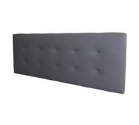 Cabecero margot cama matrimonio de polipiel gris 166x62 62 cm
