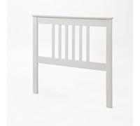 Cabecero para Somier Serie Alme, realizado en Madera de Pino Macizo. Medidas 100X2 cm(altoXfondo) (para somier 90, Blanco Lavado)