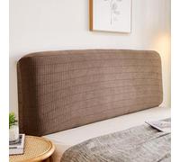 Cabeceros Cubre Cabeceros, Funda de cabecera de cama a cuadros, Sábana bajera protectora for cabecera de cama, almohadilla de algodón acolchada, juego de cama elástico(Coffee Color,W120 x H60cm)