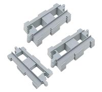 Cabeeskii Building Blocks Juego de vías de Tren, Compuesto por raíles en Cruz, Rectos y curvos, Compatible con el líder del Mercado para niños a Partir de 2 años (12PCS)