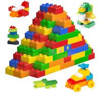 Cabeeskii Grandes Bloques de construcción Ladrillos de 198 Piezas en 11 Colores y 11 Dimensiones compatibles con Duplo y Todas Las Marcas líderes Colorido