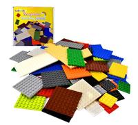 Cabeeskii Plaque de Construction Classique, 60 pièces de Couleurs mélangées aléatoires Avec 6 Tailles de Plaque de Base, briques de Construction, pour la plupart Des Marques