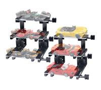 Cabeeskii Soporte 2 uds 3 Capas, Compatible Speed Champion Cars | Soporte 2 uds 3 niveles para coches Lego Speed Champions F1, compatible varios modelos, organiza colección, fácil montaje