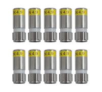 Cabelcon 10 conectores de compresión F-6-TD 4.9 F, color amarillo