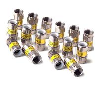 Cabelcon 16 unidades F-56 4.9 Self Install F Conector de compresión amarillo RG6/7 mm NiTin