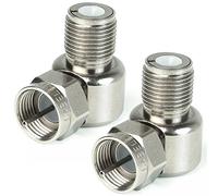 Cabelcon - Adaptador de ángulo de 90° Hembra a Conector F (2 Unidades)
