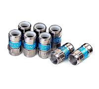 Cabelcon F-56 5.1 Self Install - Conector F de compresión, RG6 / 7 mm, Color Azul Sencillo 8 Unidades Azul