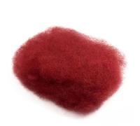 Cabello brasileño afro rizado a granel Cabello humano para trenzar rastas Extensiones de cabello Trenza de crochet 10-22"-12 12 12-RED-10A