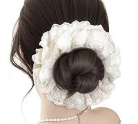 Cabello con nudo para el cabello,Extensiones de moño rizado para mujer | Estilo de pieza de cabello elástica para el tiempo libre Boda Fechado