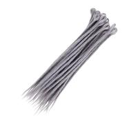 Cabello con rastas Cabello natural Cabello de crochet Cabello con rastas hecho a mano Cabello trenzado sintético Cabello teñido(II Gray)