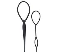Cabello de caballo Horseta Knitting Plastic Resin Black Hair Sidgeers for Women Girls 2pcs Cabello Tail Braider