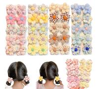 Cabello de flor, corbatas para bebés 40 Pcs Bays Flower Hair 2 '' Lindos corbatas para el cabello Cabrón de goma sin daños