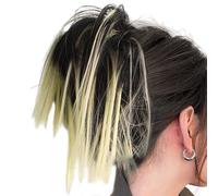 Cabello de moño falso, pieza de pelo de moño,Disfraz de peluca elástica ajustable | Extensiones de cabello de cola de caballo, bollos naturales desordenados para niñas, salir, vestido diario