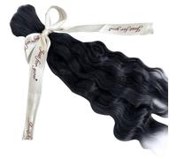 Cabello de muñeca de 7,9 pulgadas, cabello de muñeca rizado para manualidades, cabello de muñeca de mohair de repuesto para enraizar pelucas de muñeca para muñecas bebé (negro), cabello de muñeca para