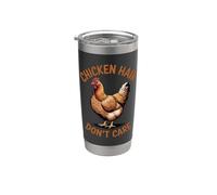 Cabello De Pollo No Me Importa Amante De Pollos De Granja Vaso térmico de acero inoxidable de doble pared