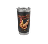 Cabello De Pollo No Me Importa Amante De Pollos De Granja Vaso térmico de acero inoxidable de doble pared
