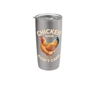 Cabello De Pollo No Me Importa Amante De Pollos De Granja Vaso térmico de acero inoxidable de doble pared