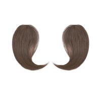 Cabello Flequillo 100% cabello humano con Clip en flequillo con parte media uno/dos lados flequillo cabello Remy en extensión francés Invisible 2 uds flequillo Extensiones de cabello(E)