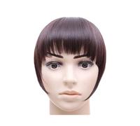 Cabello Flequillo Bang Hair Bangs Negro Marrón Castaño Rojo Clip en pelo sintético Flequillo Clip en Bangds for mujeres Extensiones de cabello(B3 4)