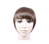 Cabello Flequillo Bang Hair Bangs Negro Marrón Castaño Rojo Clip en pelo sintético Flequillo Clip en Bangds for mujeres Extensiones de cabello(B3 10)