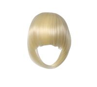 Cabello Flequillo Clip de flequillo de pelo sintético for mujer, flequillo falso, marrón Romo, extensión de cabello, postizos resistentes al calor Extensiones de cabello(NLH1007-10)