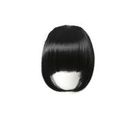 Cabello Flequillo Clip de flequillo de pelo sintético for mujer, flequillo falso, marrón Romo, extensión de cabello, postizos resistentes al calor Extensiones de cabello(NLH1007-1)