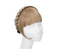 Cabello Flequillo Diadema sintética con flequillo for mujer, extensión de cabello falso, flecos Romos con lados largos, flequillo Natural falso negro, marrón y Rubio Extensiones de cabello(27B-613)