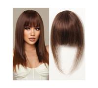 Cabello Flequillo Flequillo con clip, cabello humano Remy, flequillo tenue, extensión de flequillo con patillas, postizo Rubio Glonde for mujer, Clip en flequillo de aire de 4,5 pulgadas Extensiones d