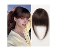 Cabello Flequillo Flequillo con clip, cabello humano Remy, flequillo tenue, extensión de flequillo con patillas, postizo Rubio Glonde for mujer, Clip en flequillo de aire de 4,5 pulgadas Extensiones d