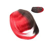 Cabello Flequillo Flequillo de aire de costura, pieza de cabello sintética falsa, Clip en extensión de cabello, flequillo falso, flequillo de aire Natural for mujer, Clip en flequillo Extensiones de c