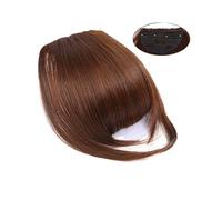 Cabello Flequillo Flequillo de aire de costura, pieza de cabello sintética falsa, Clip en extensión de cabello, flequillo falso, flequillo de aire Natural for mujer, Clip en flequillo Extensiones de c