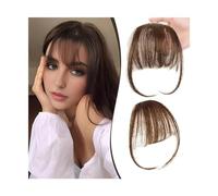 Cabello Flequillo Flequillo de aire sintético, herramientas de estilismo, extensión de cabello con Clip, flecos invisibles falsos, flequillo Natural negro y marrón, accesorios for el cabello Extension