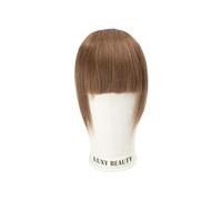 Cabello Flequillo Flequillo de cabello humano, 3 clips, 3D, corte romo, flequillo de cabello Natural, extensiones de cabello con Clip, no Remy, 2,5 "x 4,5", negro, marrón, Rubio Extensiones de cabello