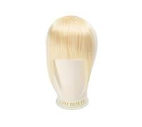 Cabello Flequillo Flequillo de cabello humano, 3 clips, 3D, corte romo, flequillo de cabello Natural, extensiones de cabello con Clip, no Remy, 2,5 "x 4,5", negro, marrón, Rubio Extensiones de cabello