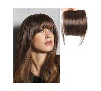 Cabello Flequillo Flequillo de pelo sintético falso y Romo, 2 Clips en la extensión del cabello, peluca falsa con flecos frontales limpios for mujer, Clip en flequillo Extensiones de cabello(C)