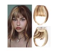 Cabello Flequillo Flequillo de pelo sintético for mujer, extensiones de cabello con Clip, pelo falso Natural, flequillo Romo, accesorios for el cabello de uso diario Extensiones de cabello(108)