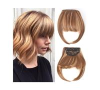 Cabello Flequillo Flequillo de pelo sintético for mujer, extensiones de cabello con Clip, pelo falso Natural, flequillo Romo, accesorios for el cabello de uso diario Extensiones de cabello(12H22)