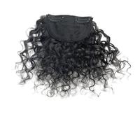 Cabello Flequillo Flequillo rizado Afro corto for mujeres negras, flequillo de cabello humano rizado, postizos con Clip, extensiones de cabello humano brasileño no remy Extensiones de cabello(Natural
