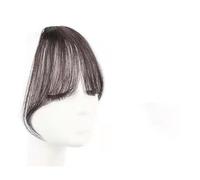 Cabello Flequillo Peluca con flequillo de aire for mujer con frente Natural, parche de pelo Invisible, cara redonda, flequillo francés, flequillo falso Extensiones de cabello(Natural black)
