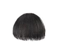 Cabello Flequillo Peluca sintética con flequillo de aire, pelo falso Natural, corto, marrón, Rubio y negro, extensión de flecos, Clip en piezas de cabello Extensiones de cabello(Brown Black)