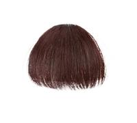 Cabello Flequillo Peluca sintética con flequillo de aire, pelo falso Natural, corto, marrón, Rubio y negro, extensión de flecos, Clip en piezas de cabello Extensiones de cabello(Dark Brown)