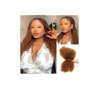 Cabello humano a granel for trenzar, afro, rizado, trenzado, 50 g/paquete for extensiones de microrastrillos Easy Installation and Removal(Ginger,18inch)