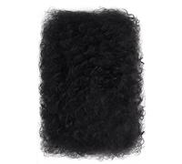 Cabello humano afro afro negro de 14 pulgadas para rastas, rizado, inodoro y fácil de instalar, perfecto para peinar una gama de peinados