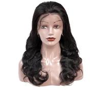 Cabello humano con frente de encaje 13x4, densidad 250, pelucas onduladas sin pegamento prearrancadas, nudos blanqueados for mujeres, densidad 250(20 inch)