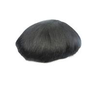 Cabello masculino #1B Off Black Toupee for hombres, reemplazo de peluquín cabello humano, sistema mono NPU Pelucas de uso diario(7x10)