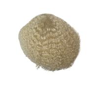 Cabello masculino Pelucas llenas del cordón sistema reemplazo cabello humano tupé de los hombres rizados la onda afro 6 pulgadas Pelucas de uso diario(60R white Color)