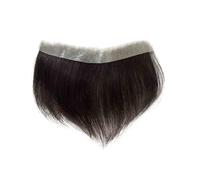 Cabello masculino Peluquín de cabello humano, piel fina, Base PU, parche for postizo frente, prótesis capilar for hombres Pelucas de uso diario(Dark Brown#2)