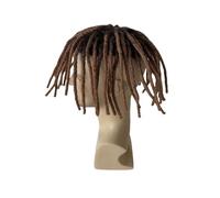Cabello masculino Piezas de cabello humano indio, rastas, peluquín for hombres T2/30, Color degradado, base piel completa Pelucas de uso diario(7x9)