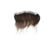 Cabello masculino Prótesis capilar for hombres, sistema de cabello humano liso, rayita frontal piel fina 0,06mm Pelucas de uso diario(16x3.5cm)