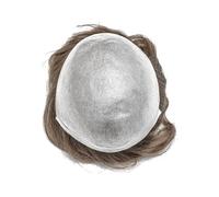 Cabello masculino Prótesis de cabello masculino sin nudos indetectables, humano, peluquín for hombres, rubio medio Pelucas de uso diario(7x10)